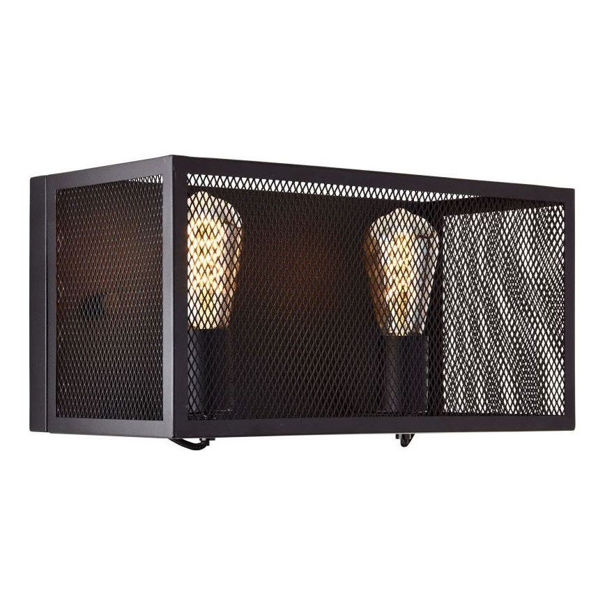 Brilliant - Φωτιστικό τοίχου MAZE 2xE27/40W/230V μαύρο