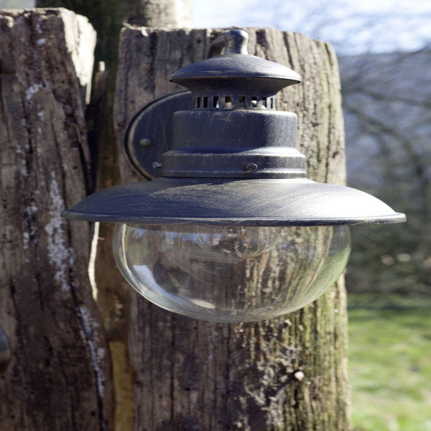 Brilliant - Φωτιστικό τοίχου εξωτερικού χώρου ARTU 1xE27/60W/230V IP44 πατίνα/χρυσό