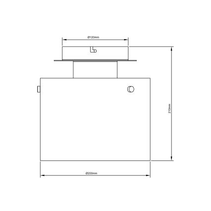 Brilliant - Φωτιστικό οροφής BETH 1xE27/60W/230V Ø 20 cm μαύρο/καπνιστό