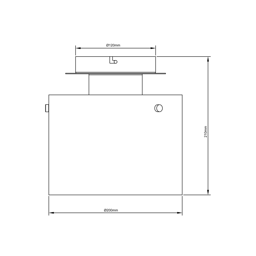 Brilliant - Φωτιστικό οροφής BETH 1xE27/60W/230V Ø 20 cm μαύρο/καπνιστό