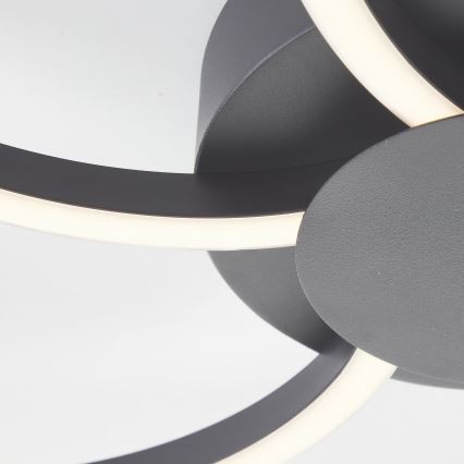 Brilliant - LED Dimmable φωτιστικό οροφής FICO LED/32W/230V 3000-6500K διάμετρος 65 cm μαύρο + τηλεχειριστήριο