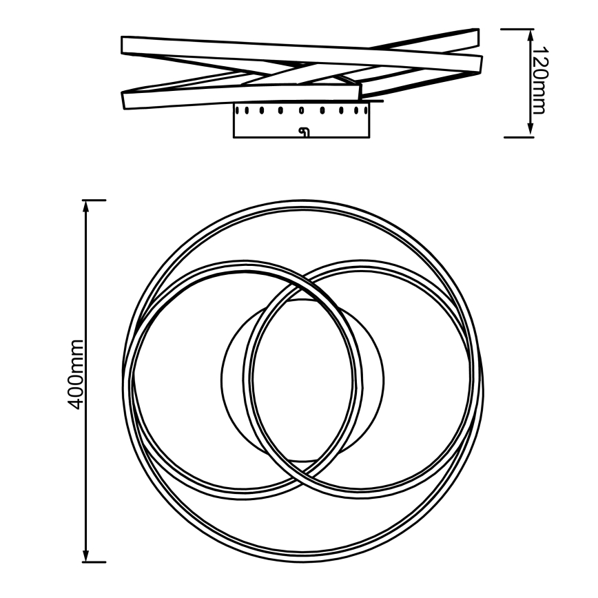 Brilliant - Φωτιστικό οροφής LED LABYRINTH LED/40W/230V διάμετρος 39,5 cm γκρι
