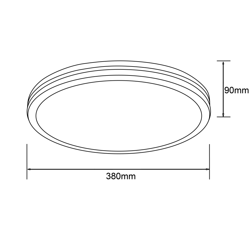 Brilliant - Φωτιστικό οροφής LED LASKOS LED/22W/230V, διάμετρος 38 cm, από ξύλο καουτσούκου
