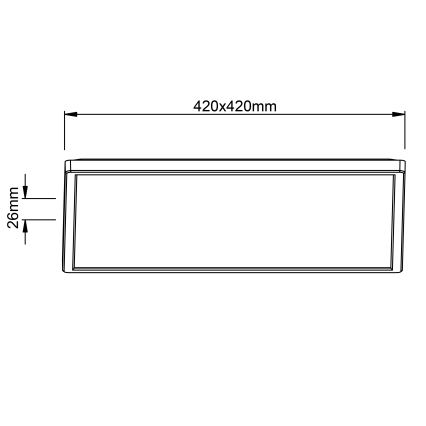 Brilliant - Φωτιστικό οροφής LED MILTON LED/24W/230V 42x42 cm λευκό