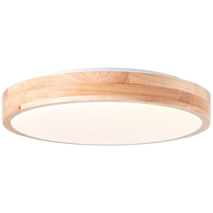 Brilliant - Φωτιστικό οροφής LED SLIMLINE LED/24W/230V, διάμ. 34,5 εκ., από ξύλο καουτσούκ