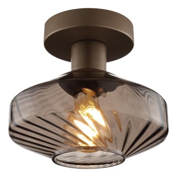 Brilliant - Φωτιστικό οροφής LYN 1xE27/20W/230V διάμ. 28 cm καφέ/καπνιστό καφέ