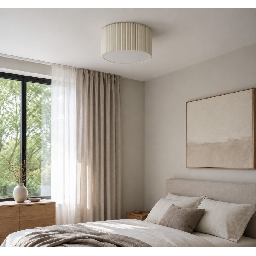 Brilliant - Φωτιστικό οροφής VELIN 2xE27/20W/230V Ø 35 εκ. σε κρεμ απόχρωση