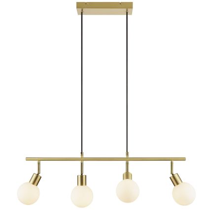 Brilliant - Κρεμαστό φωτιστικό JORGE με καλώδιο 4xG9/10W/230V, φινίρισμα ορείχαλκου