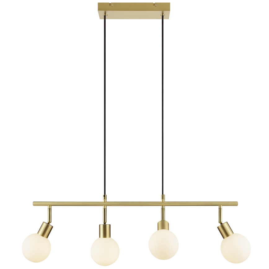 Brilliant - Κρεμαστό φωτιστικό JORGE με καλώδιο 4xG9/10W/230V, φινίρισμα ορείχαλκου