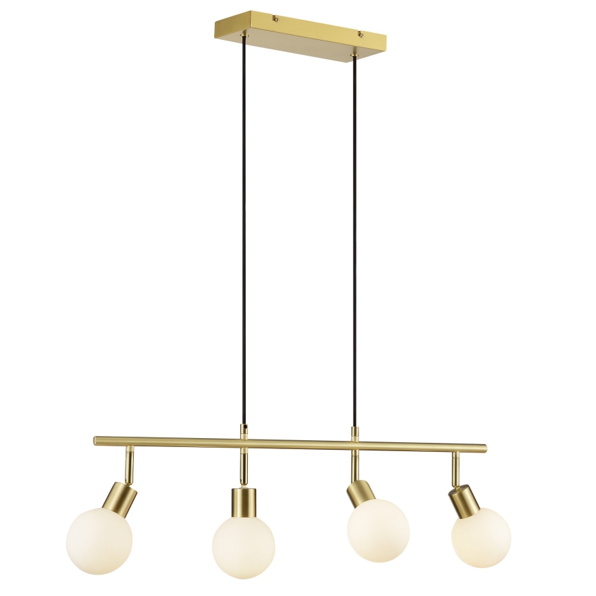 Brilliant - Κρεμαστό φωτιστικό JORGE με καλώδιο 4xG9/10W/230V, φινίρισμα ορείχαλκου