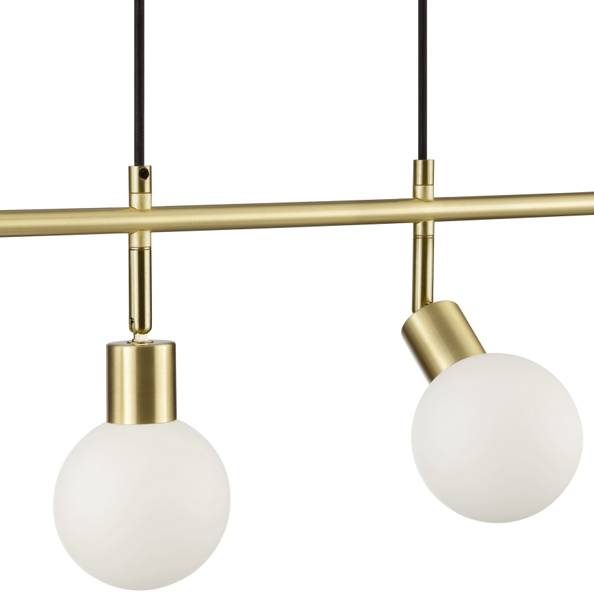 Brilliant - Κρεμαστό φωτιστικό JORGE με καλώδιο 4xG9/10W/230V, φινίρισμα ορείχαλκου