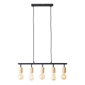 Brilliant - Κρεμαστό φωτιστικό με καλώδιο 5xE27/28W/230V μαύρο/μπαμπού