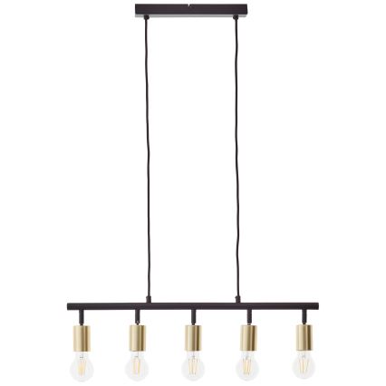 Brilliant - Κρεμαστό φωτιστικό με καλώδιο 5xE27/28W/230V μαύρο/ορείχαλκος