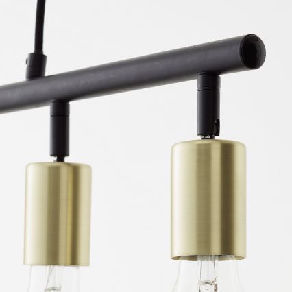 Brilliant - Κρεμαστό φωτιστικό με καλώδιο 5xE27/28W/230V μαύρο/ορείχαλκος