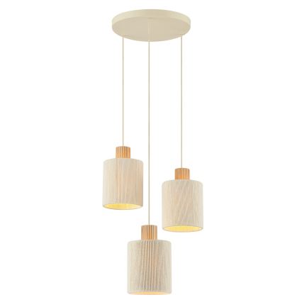 Brilliant - Κρεμαστό φωτιστικό με καλώδιο ARLO 3xE27/20W/230V, διάμ. 40 εκ., σε απόχρωση εκρού