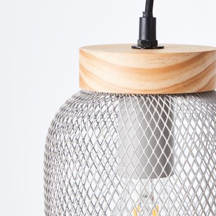 Brilliant - Κρεμαστό φωτιστικό με καλώδιο GIADA 1xE27/40W/230V διάμ. 16 εκ. γκρι