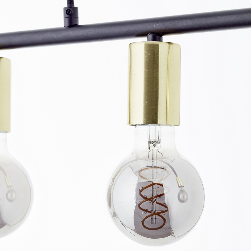 Brilliant - Κρεμαστό φωτιστικό με καλώδιο KERRY 5xE27/40W/230V μαύρο/ορείχαλκος