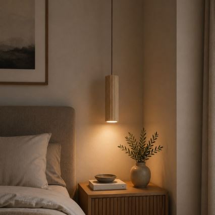 Brilliant - Κρεμαστό φωτιστικό με καλώδιο LAKEWOOD 1xGU10/10W/230V Ø 10 cm καφέ