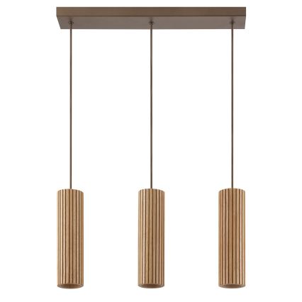 Brilliant - Κρεμαστό φωτιστικό με καλώδιο LAKEWOOD 3xGU10/10W/230V καφέ