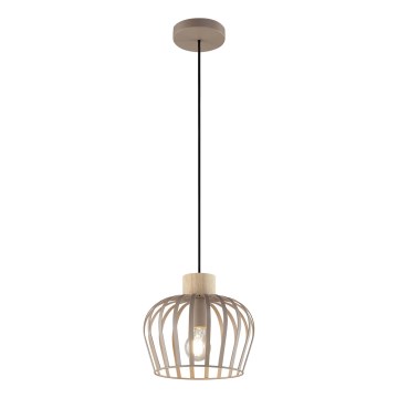 Brilliant - Κρεμαστό φωτιστικό με καλώδιο NORDIC CAGE 1xE27/20W/230V Ø 25 cm μπεζ