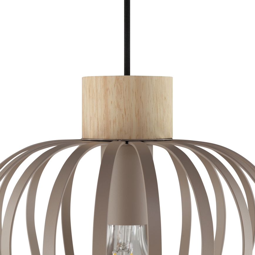 Brilliant - Κρεμαστό φωτιστικό με καλώδιο NORDIC CAGE 1xE27/20W/230V Ø 25 cm μπεζ