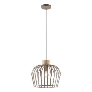 Brilliant - Κρεμαστό φωτιστικό με καλώδιο NORDIC CAGE 1xE27/20W/230V, διάμ. 35 εκ., μπεζ