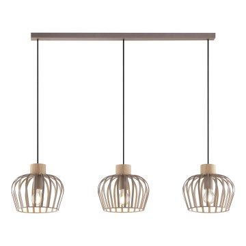 Brilliant - Κρεμαστό φωτιστικό με καλώδιο NORDIC CAGE 3xE27/20W/230V μπεζ