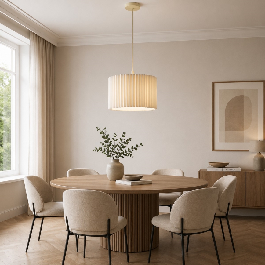 Brilliant - Κρεμαστό φωτιστικό με καλώδιο VELIN 1xE27/20W/230V Ø 35 cm εκρού
