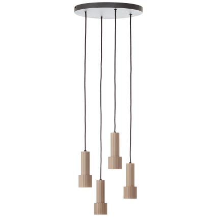 Brilliant - Κρεμαστό φωτιστικό οροφής CADIZ 4xGU10/10W/230V διάμετρος 35 cm μπρονζέ