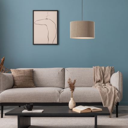 Brilliant - Κρεμαστό φωτιστικό οροφής TONY 1xE27/20W/230V διάμετρος 35 cm καφέ