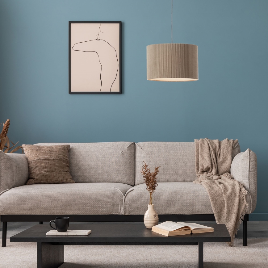 Brilliant - Κρεμαστό φωτιστικό οροφής TONY 1xE27/20W/230V διάμετρος 35 cm καφέ