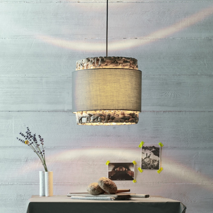 Brilliant - Κρεμαστό φωτιστικό οροφής WATERLILLY 1xE27/60W/230V διάμετρος 35 cm γκρι