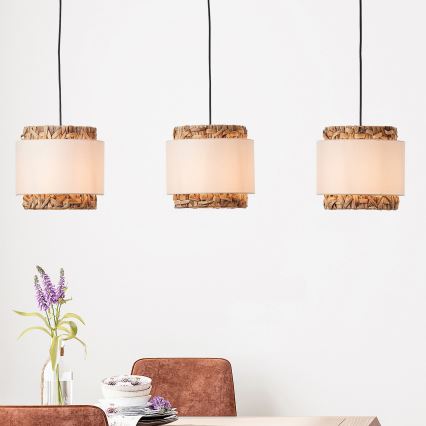 Brilliant - Κρεμαστό φωτιστικό οροφής WATERLILLY 3xE27/60W/230V κρεμ