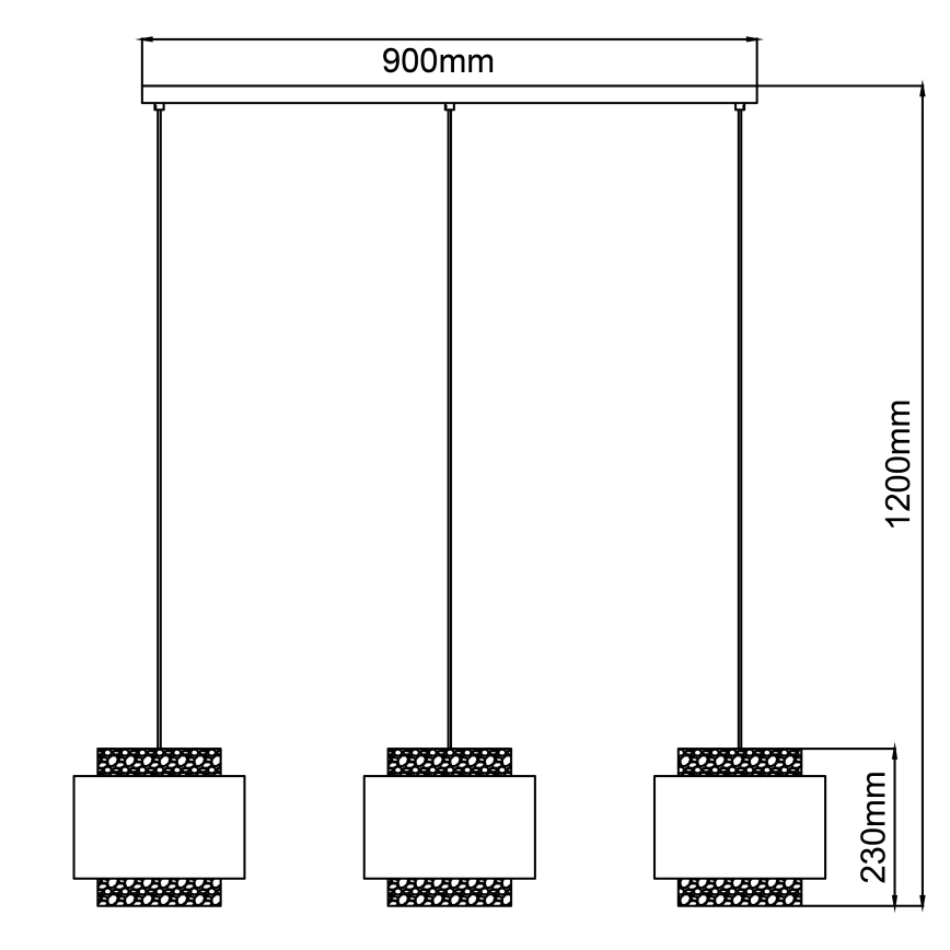 Brilliant - Κρεμαστό φωτιστικό οροφής WATERLILLY 3xE27/60W/230V γκρι