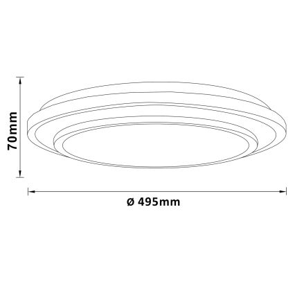 Brilliant - LED Dimmable φωτιστικό οροφής LUCIANO LED/40W/230V 3000-6500K + τηλεχειριστήριο