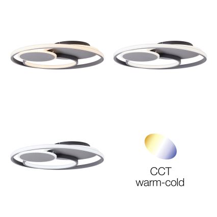 Brilliant - LED Dimmable φωτιστικό οροφής RUNDA LED/50W/230V 3000-6500K μαύρο + τηλεχειριστήριο