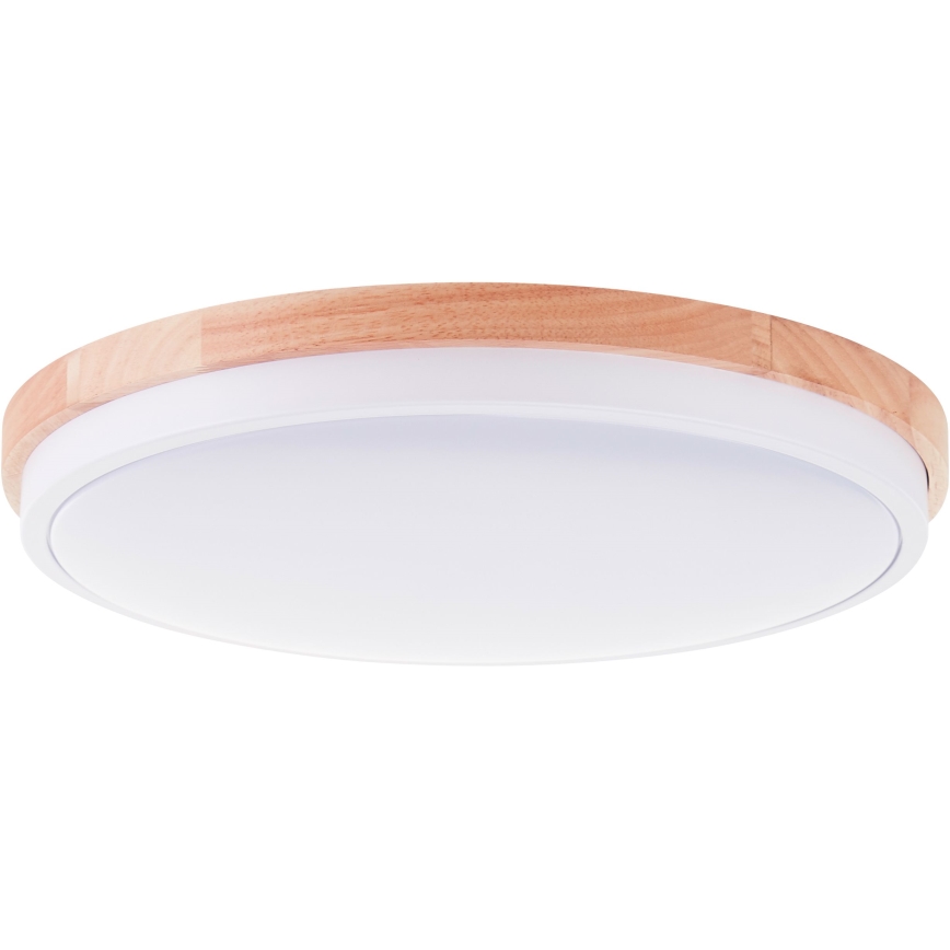 Brilliant - LED Dimmable φωτιστικό οροφής BAARLO LED/24W/230V διάμετρος 35 cm λευκό/καουτσουκόδεντρο - FSC πιστοποιημένο