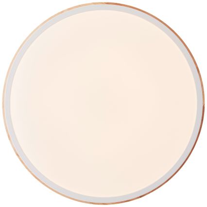 Brilliant - LED Dimmable φωτιστικό οροφής BAARLO LED/24W/230V διάμετρος 35 cm λευκό/καουτσουκόδεντρο - FSC πιστοποιημένο