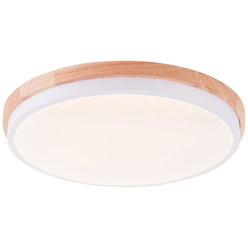 Brilliant - LED Dimmable φωτιστικό οροφής BAARLO LED/24W/230V διάμετρος 35 cm λευκό/καουτσουκόδεντρο - FSC πιστοποιημένο