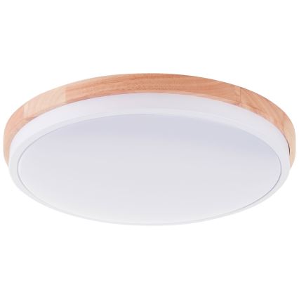 Brilliant - LED Dimmable φωτιστικό οροφής BAARLO LED/24W/230V διάμετρος 35 cm λευκό/καουτσουκόδεντρο - FSC πιστοποιημένο