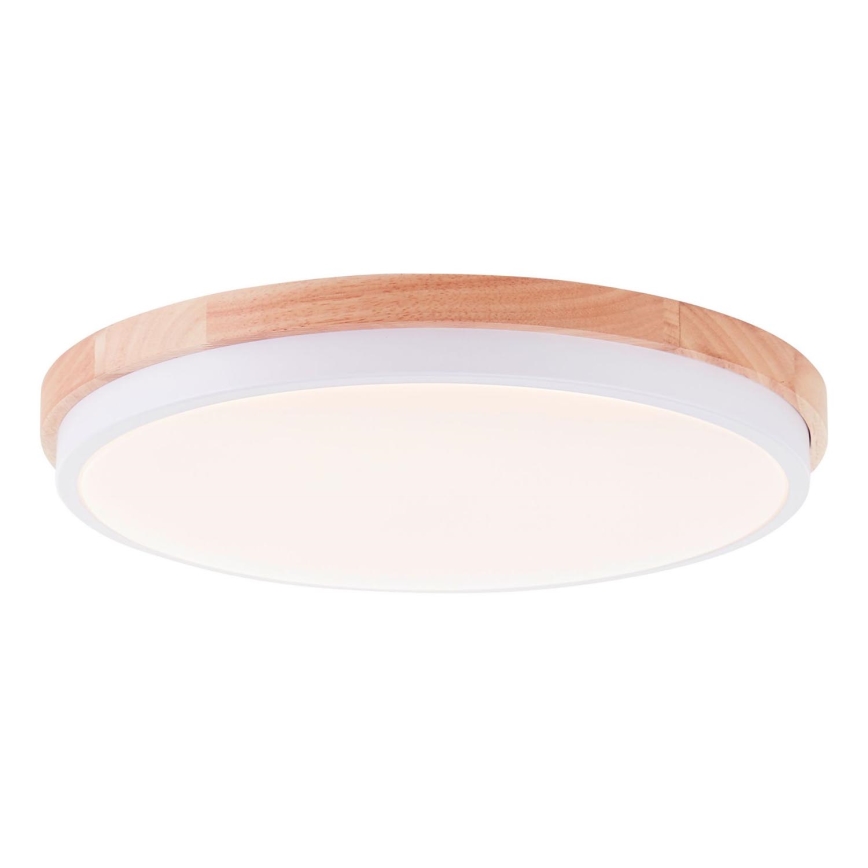 Brilliant - LED Dimmable φωτιστικό οροφής BAARLO LED/24W/230V διάμετρος 35 cm λευκό/καουτσουκόδεντρο - FSC πιστοποιημένο