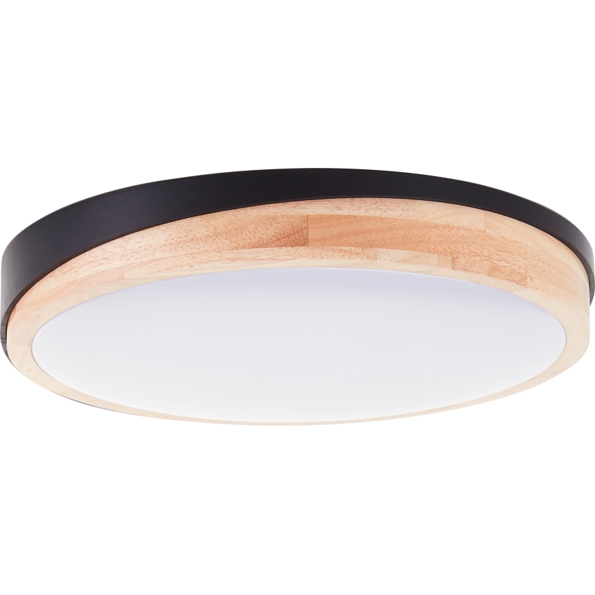 Brilliant - LED Dimmable φωτιστικό οροφής BAARLO LED/24W/230V διάμετρος 35 cm μαύρο/καουτσουκόδεντρο - FSC πιστοποιημένο