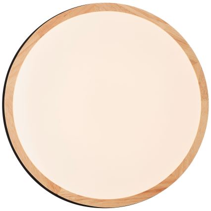 Brilliant - LED Dimmable φωτιστικό οροφής BAARLO LED/24W/230V διάμετρος 35 cm μαύρο/καουτσουκόδεντρο - FSC πιστοποιημένο