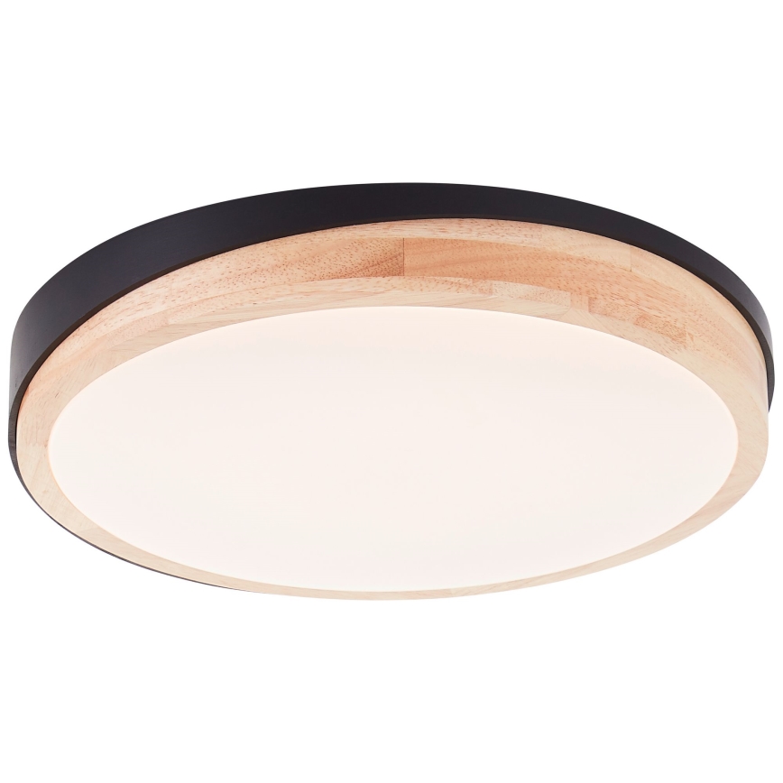 Brilliant - LED Dimmable φωτιστικό οροφής BAARLO LED/24W/230V διάμετρος 35 cm μαύρο/καουτσουκόδεντρο - FSC πιστοποιημένο