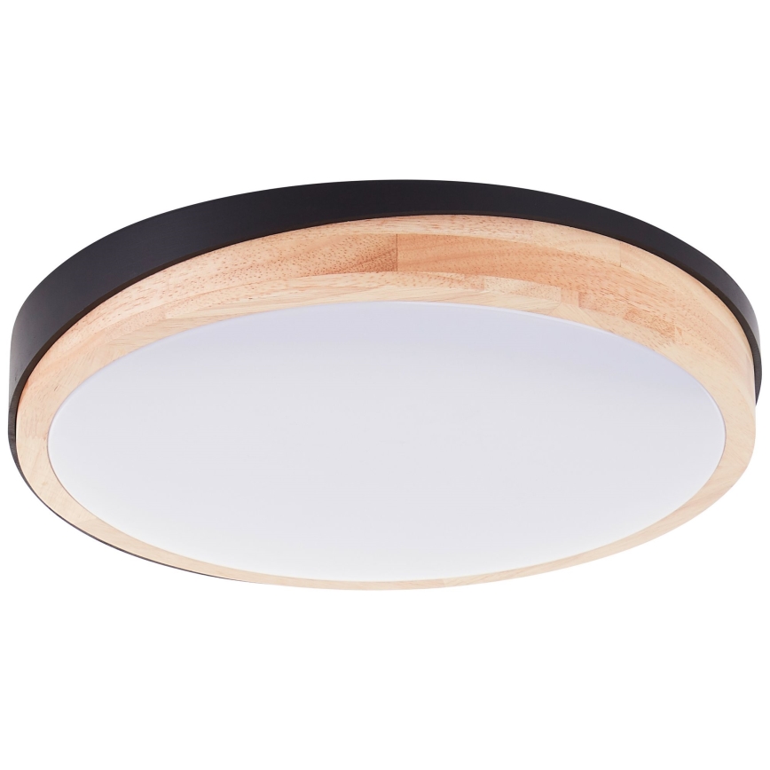 Brilliant - LED Dimmable φωτιστικό οροφής BAARLO LED/24W/230V διάμετρος 35 cm μαύρο/καουτσουκόδεντρο - FSC πιστοποιημένο
