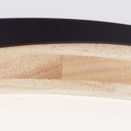 Brilliant - LED Dimmable φωτιστικό οροφής BAARLO LED/24W/230V διάμετρος 35 cm μαύρο/καουτσουκόδεντρο - FSC πιστοποιημένο