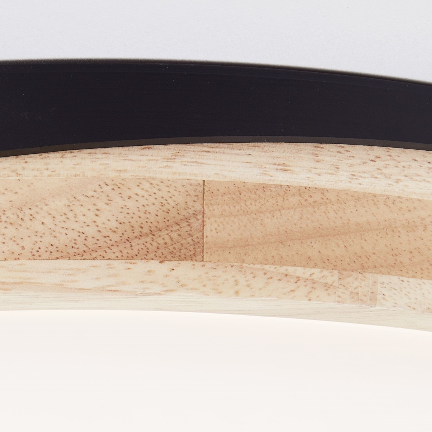 Brilliant - LED Dimmable φωτιστικό οροφής BAARLO LED/24W/230V διάμετρος 35 cm μαύρο/καουτσουκόδεντρο - FSC πιστοποιημένο