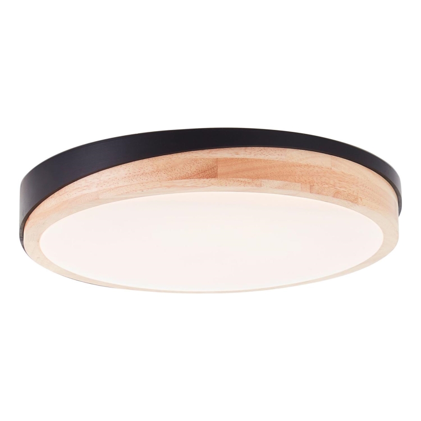 Brilliant - LED Dimmable φωτιστικό οροφής BAARLO LED/24W/230V διάμετρος 35 cm μαύρο/καουτσουκόδεντρο - FSC πιστοποιημένο