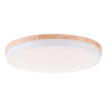 Brilliant - LED Dimmable φωτιστικό οροφής BAARLO LED/36W/230V 3000-6500K διάμετρος 50 cm λευκό/καουτσουκόδεντρο + τηλεχειριστήριο - FSC πιστοποιημένο