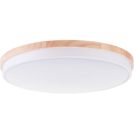 Brilliant - LED Dimmable φωτιστικό οροφής BAARLO LED/36W/230V 3000-6500K διάμετρος 50 cm λευκό/καουτσουκόδεντρο + τηλεχειριστήριο - FSC πιστοποιημένο